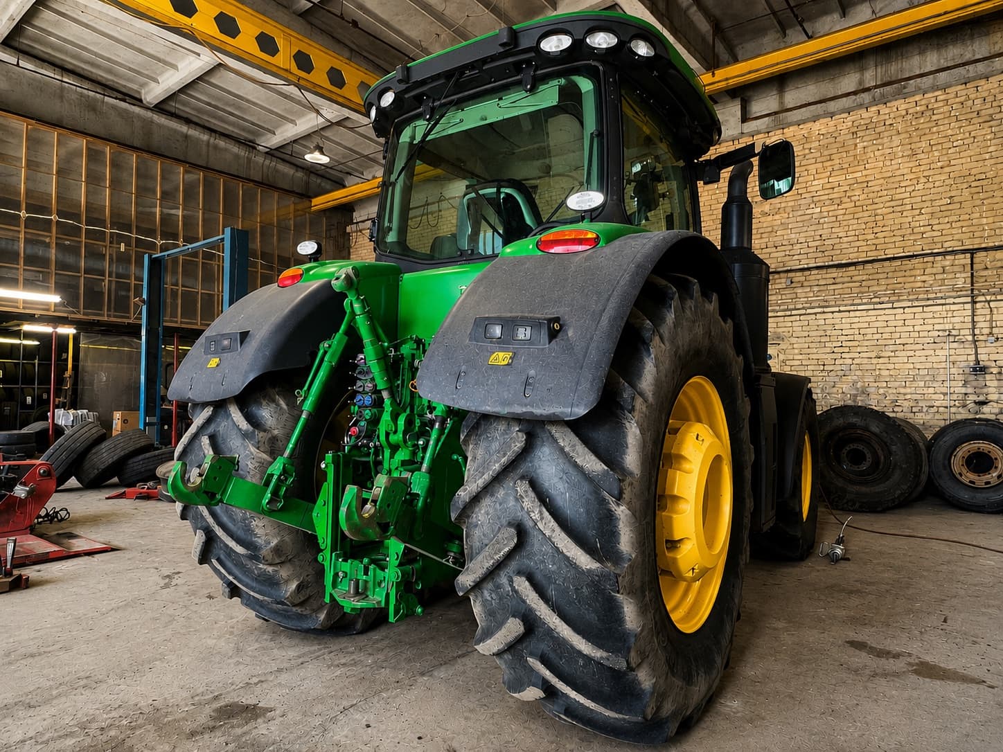 Traktors Baltyre darbnīcā