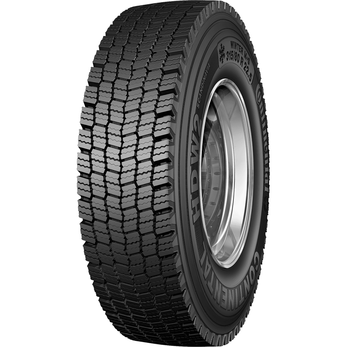 315/60R22.5 CONTINENTAL HDW2 SCANDINAVIA 152/148L 20PR M+S 3PMSF