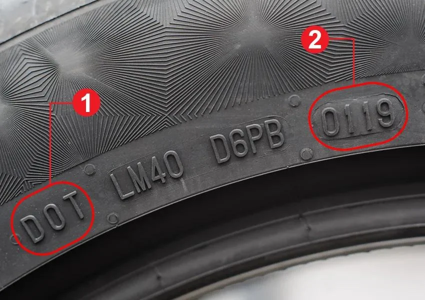 Riepas DOT kods, kas beidzas ar 0119